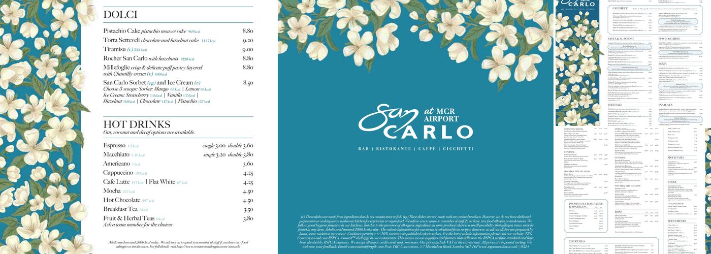 San Carlo Menu