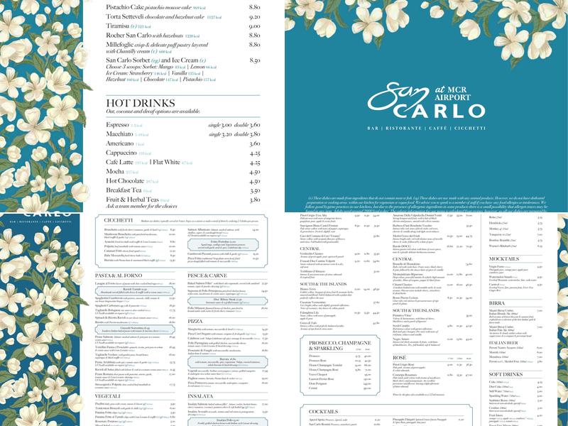 San Carlo Menu