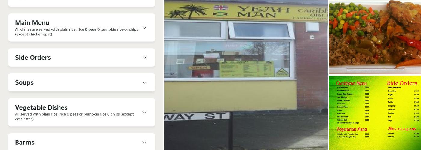 Yeah Man Caribbean Menu