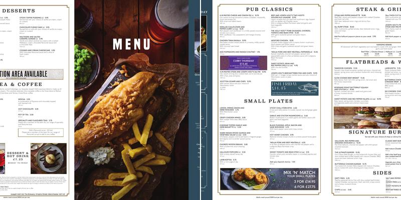 Legh Arms Menu