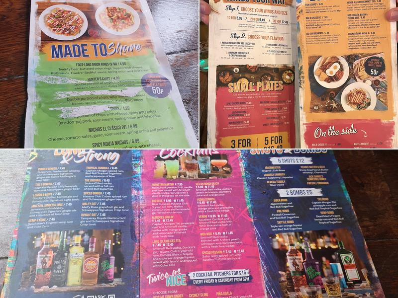 Walkabout - Manchester Menu