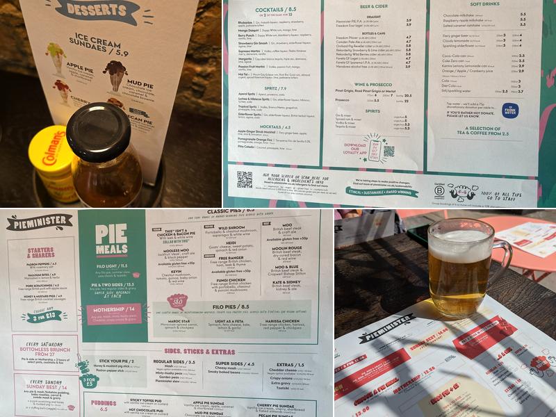 Pieminister Deansgate Menu