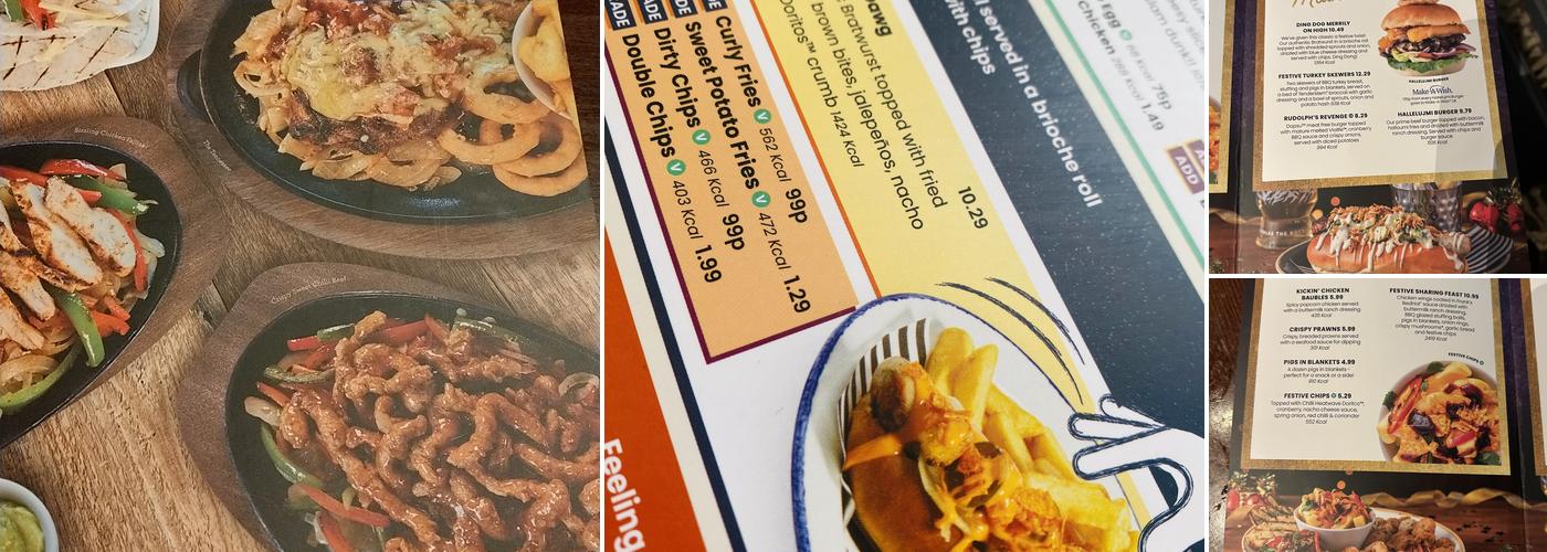 Henry Boddington Menu