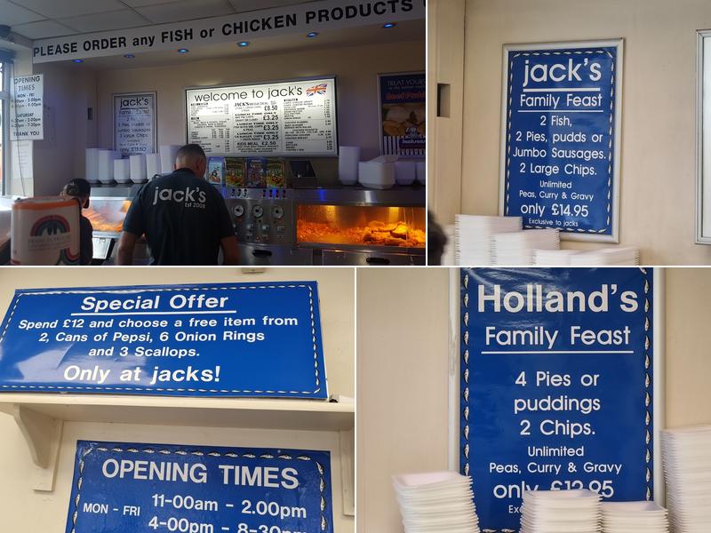 Jack's Chippy Menu