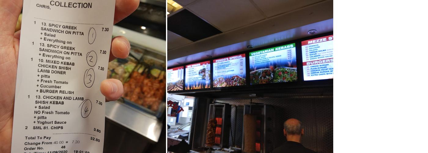 Panicos Take Away Menu