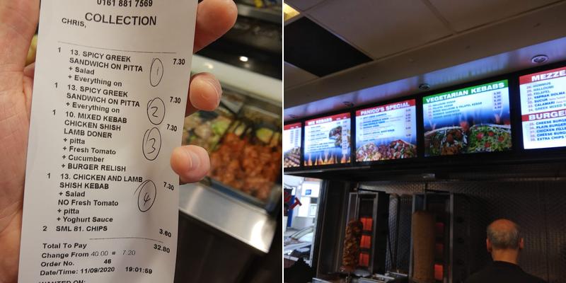 Panicos Take Away Menu