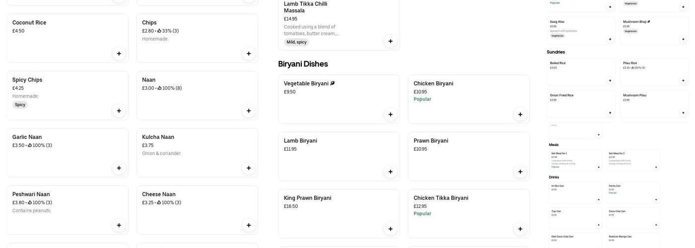 Taste of India Salford Menu