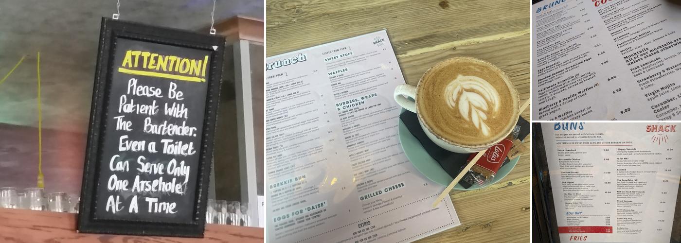 Shack Bar & Grill Menu