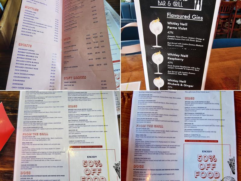 Portland Bar & Grill Menu