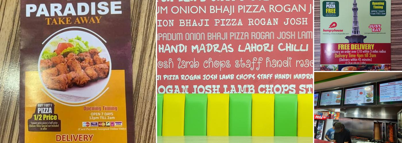 Paradise Takeaway Menu