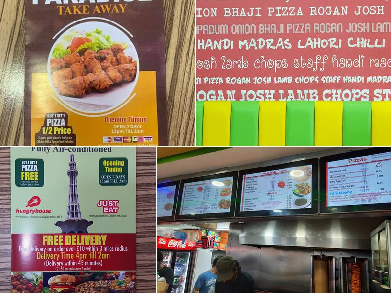 Paradise Takeaway Menu