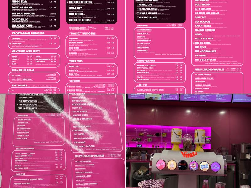Archie’s - Manchester Arndale Menu