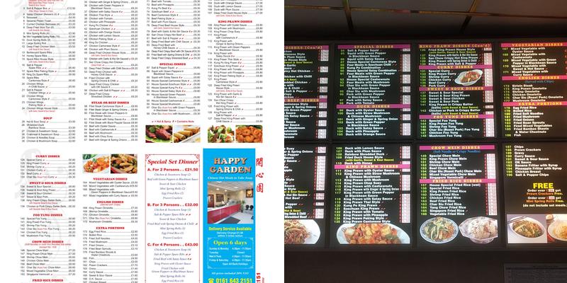 Happy Garden Middleton Menu