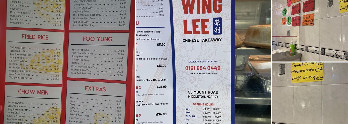 Wing Lee (Middleton) Menu