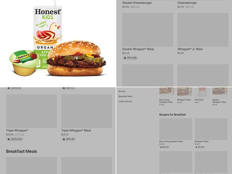 Burger King Menu