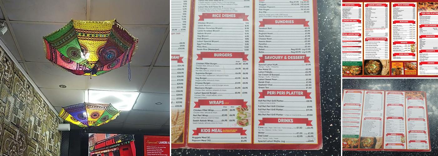 New Lahori Grill & Tawa Menu