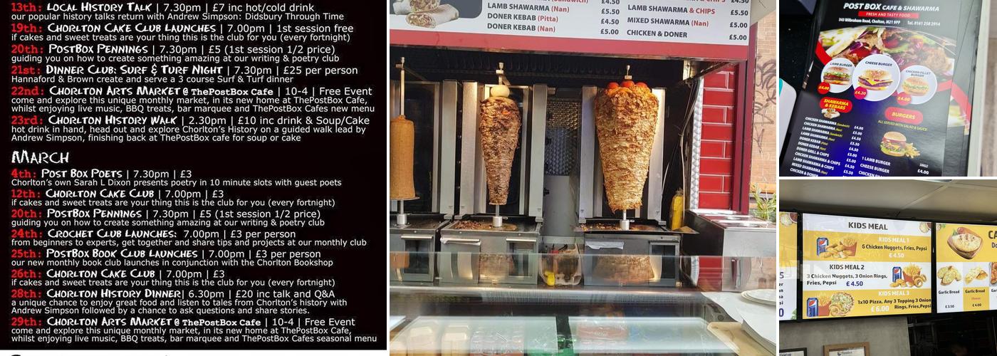 The Post Box Shawarma Menu