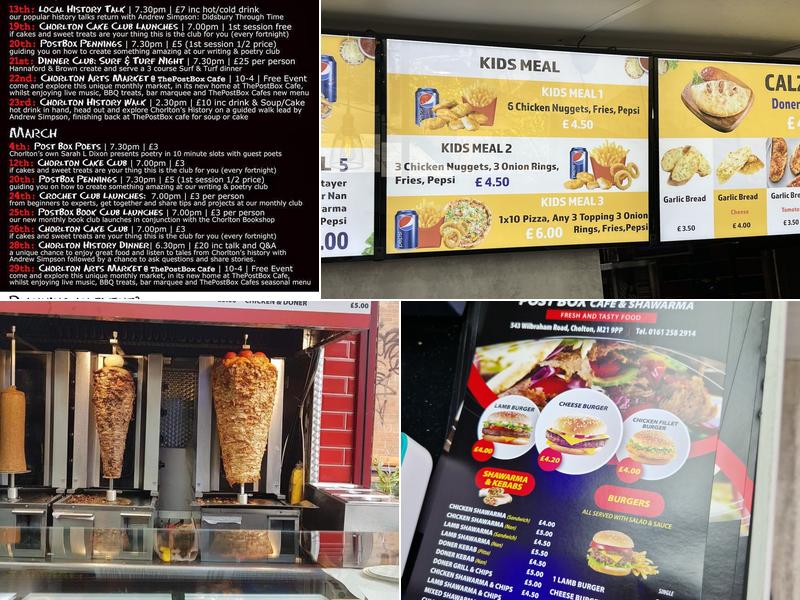 The Post Box Shawarma Menu