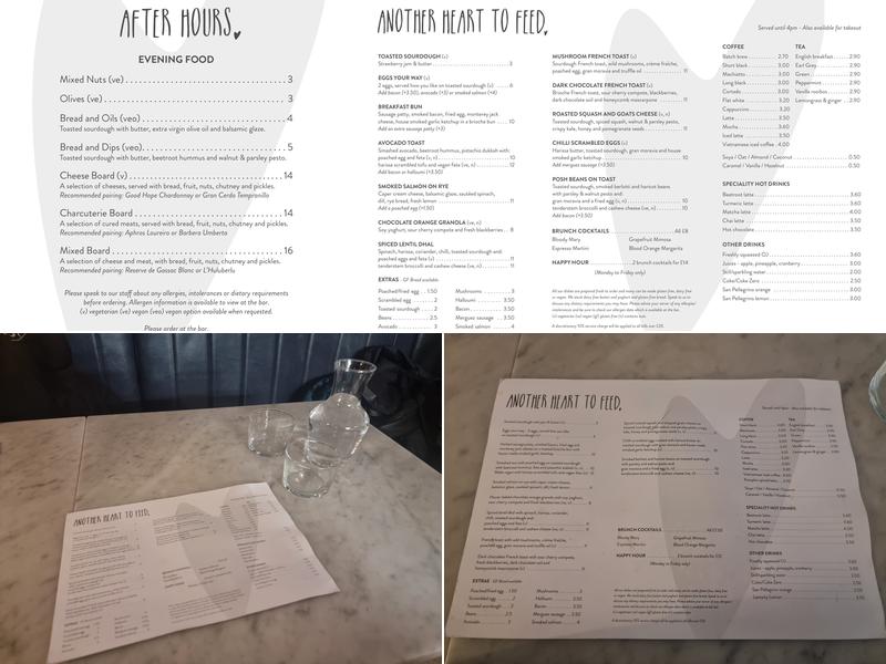 Another Heart To Feed Menu