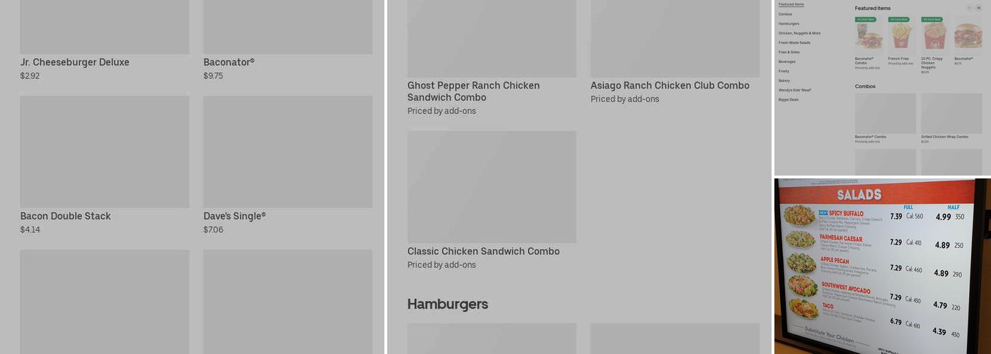 Wendy's Menu