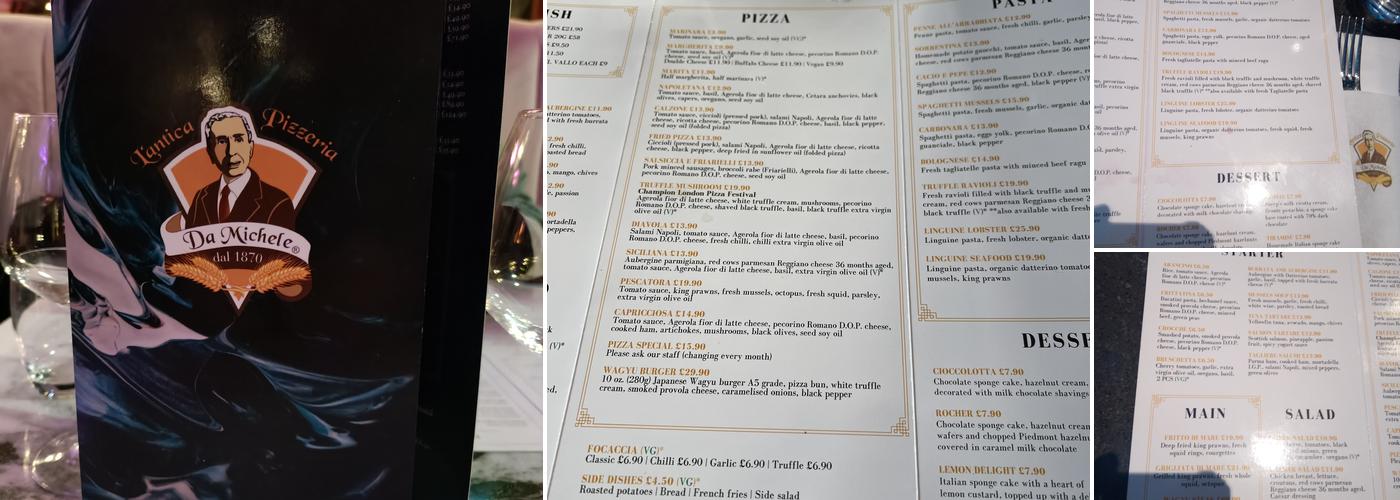 L'Antica Pizzeria da Michele Menu