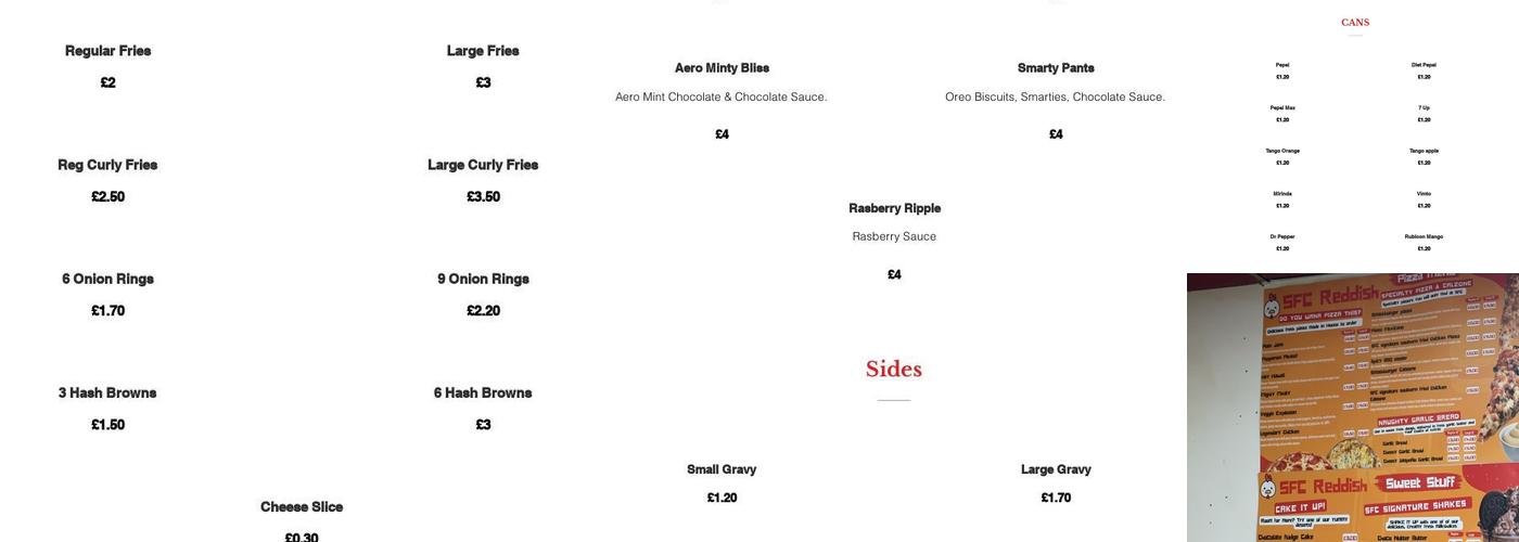 Southern Fried Chicken /Reddish Menu