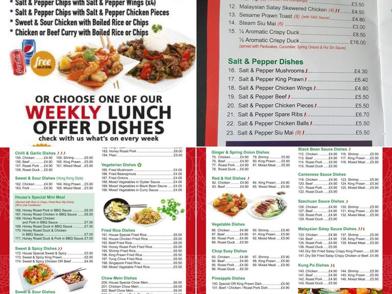 Happy House Fish&chips Chinese Takeaway Menu