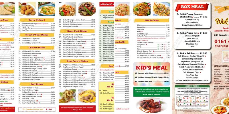 Wok N Roll Menu