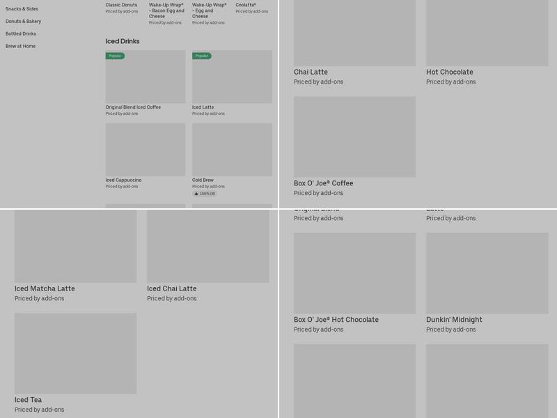 Dunkin' Menu