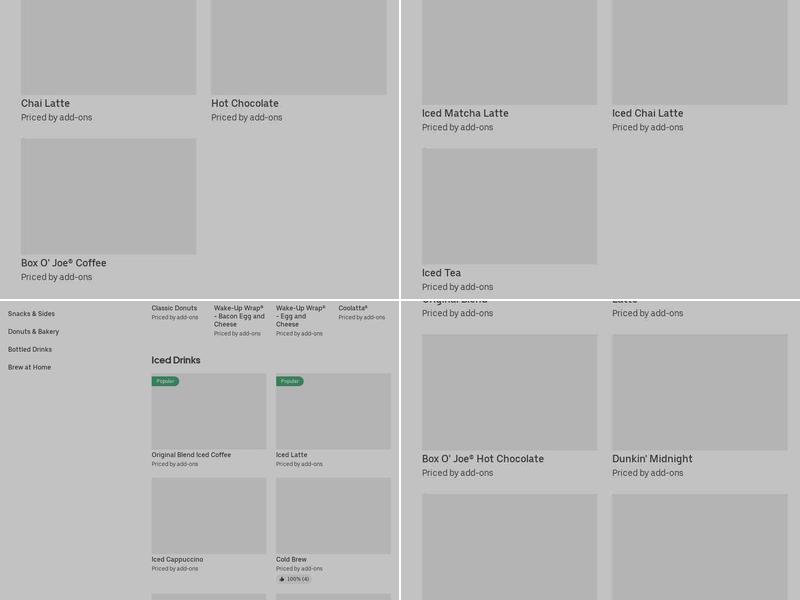 Dunkin' Menu