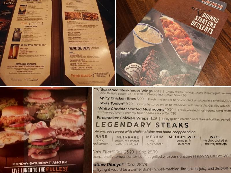 LongHorn Steakhouse Menu