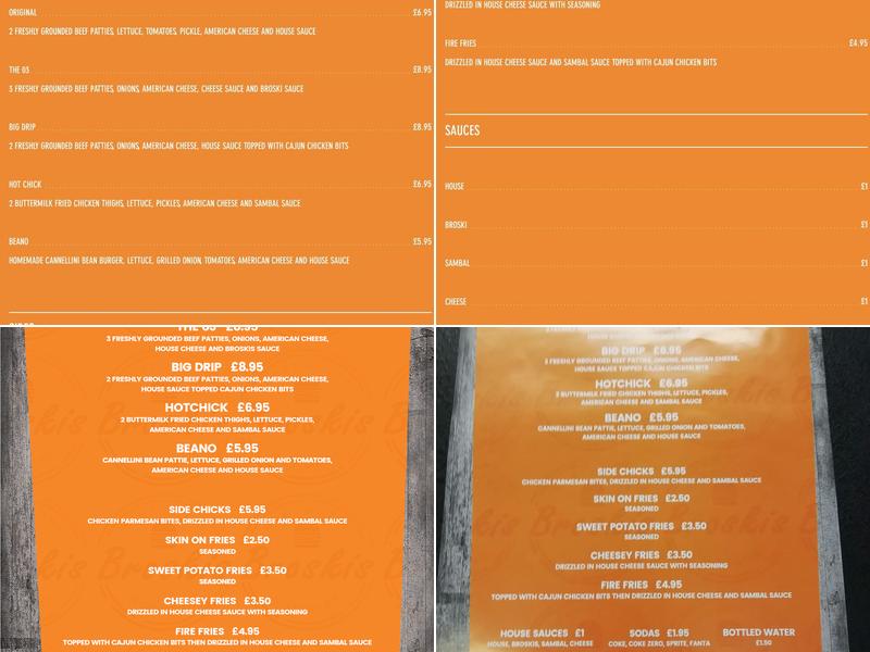 BROSKIS Menu