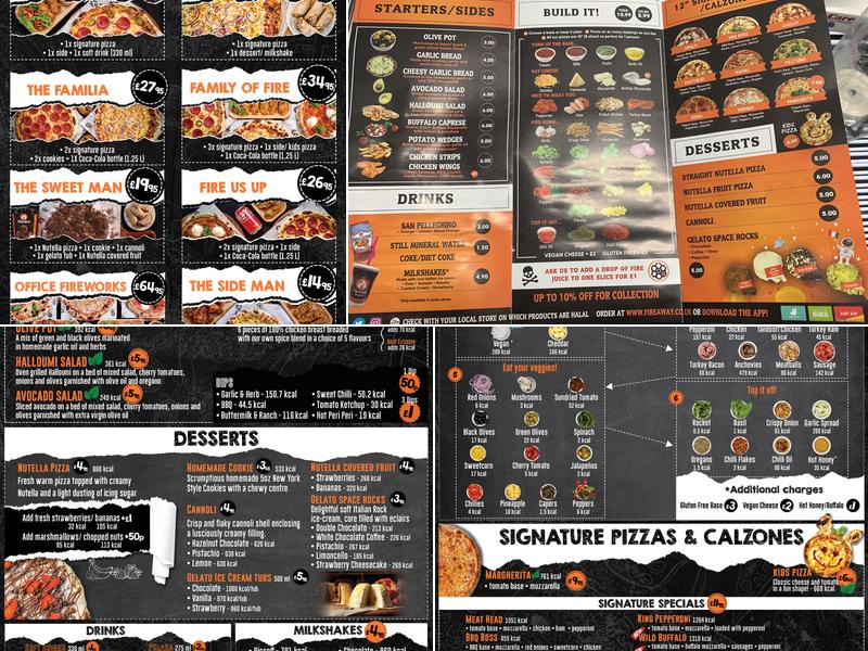 Fireaway Pizza Northenden Menu