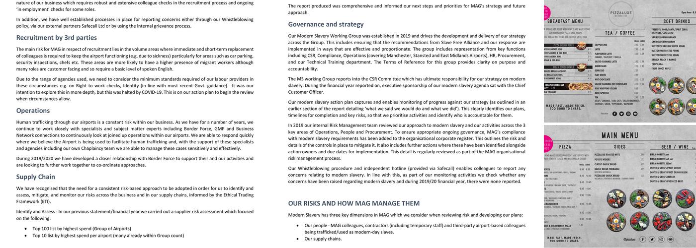 PizzaLuxe Pizza Restaurant Manchester Airport Terminal 1 Menu