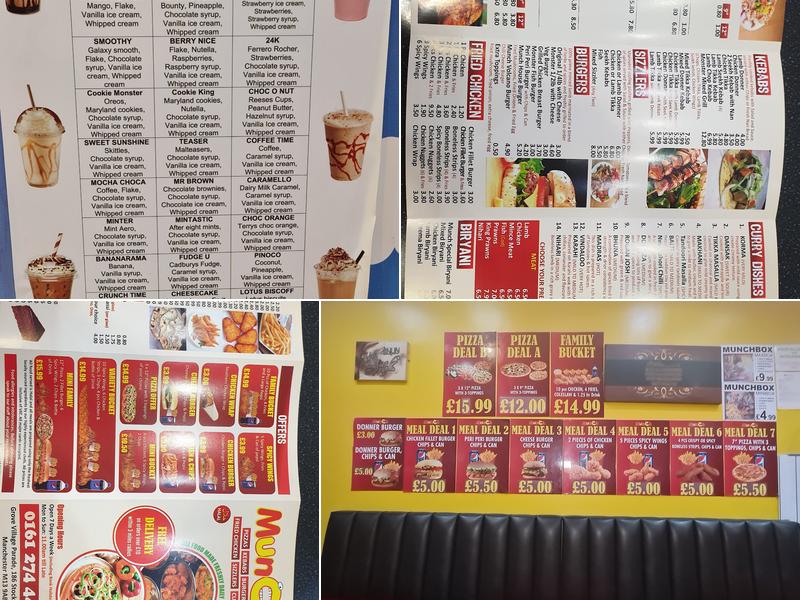 Munch Takeaway Menu