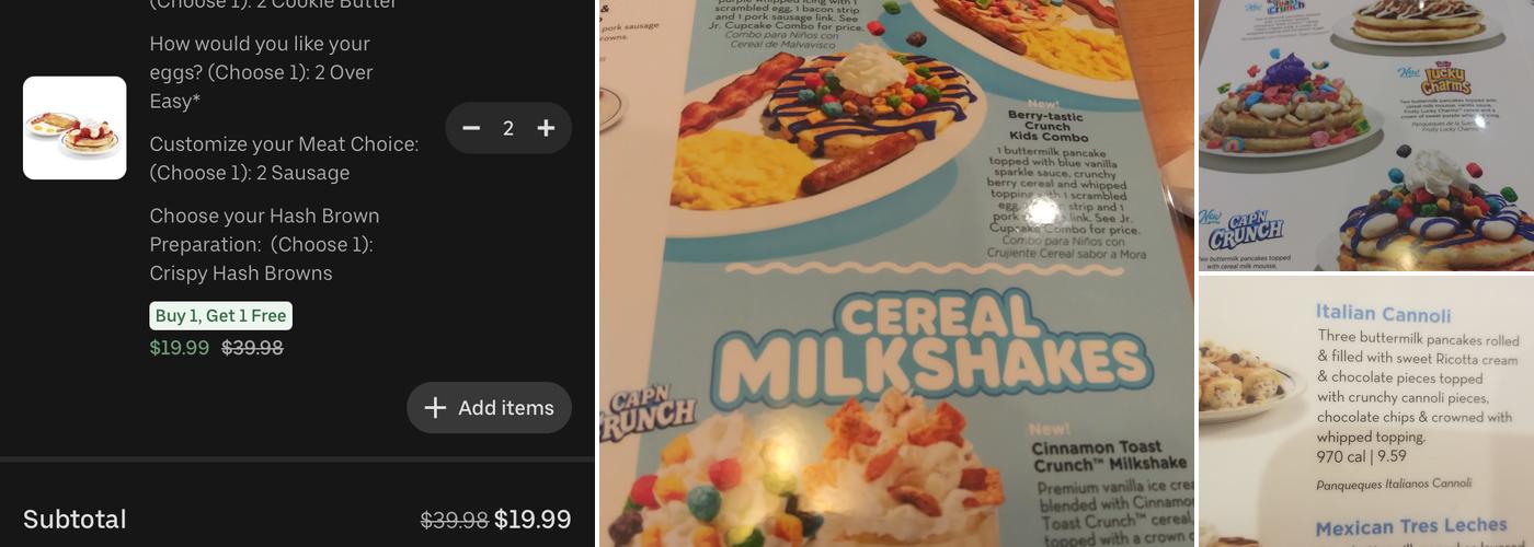 IHOP Menu