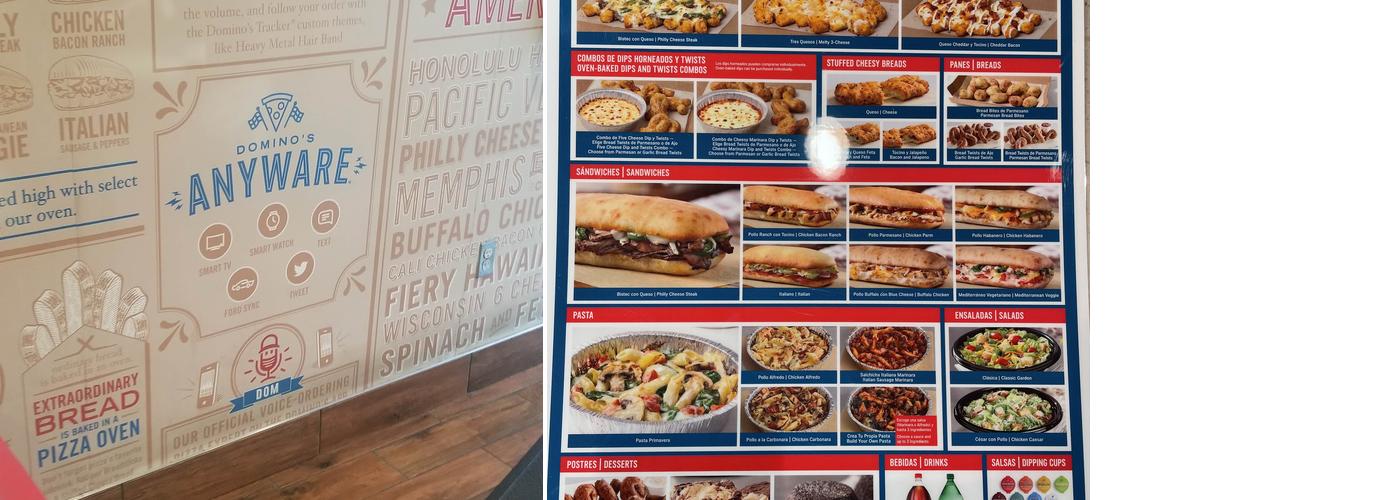 Domino's Pizza Menu