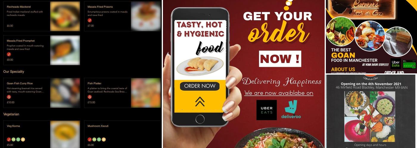 Liv's Takeaway and Caterers Menu