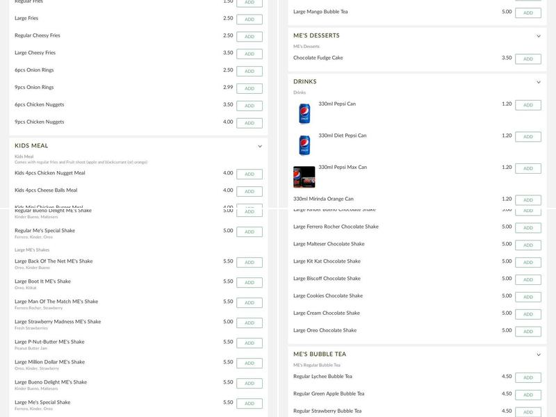 Meat Me Here-clayton Menu