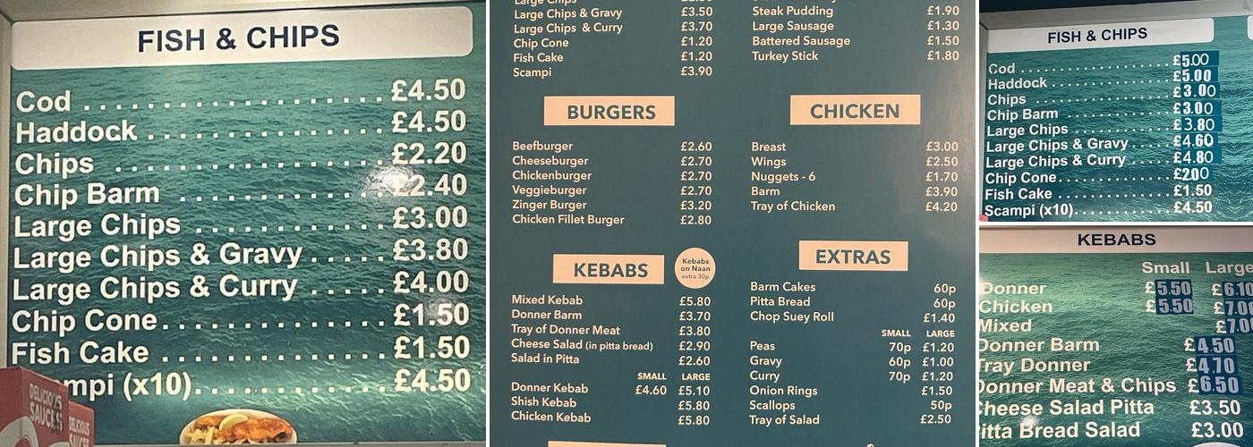 Kingfisher Kebab House Menu
