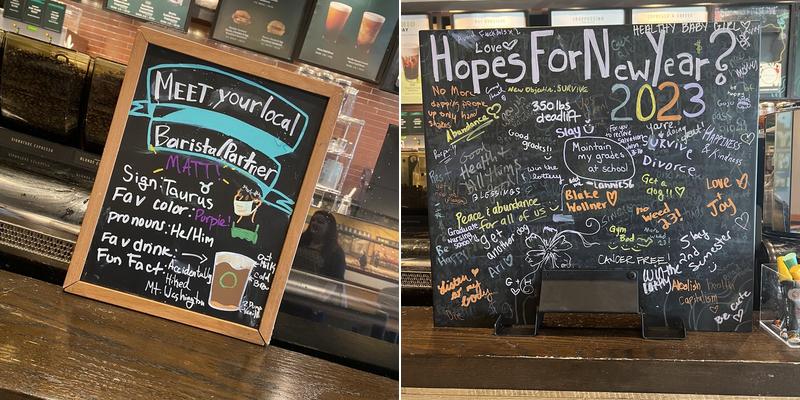 Starbucks Menu
