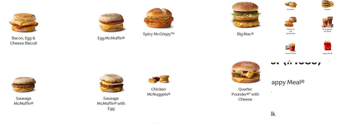 McDonald's Menu