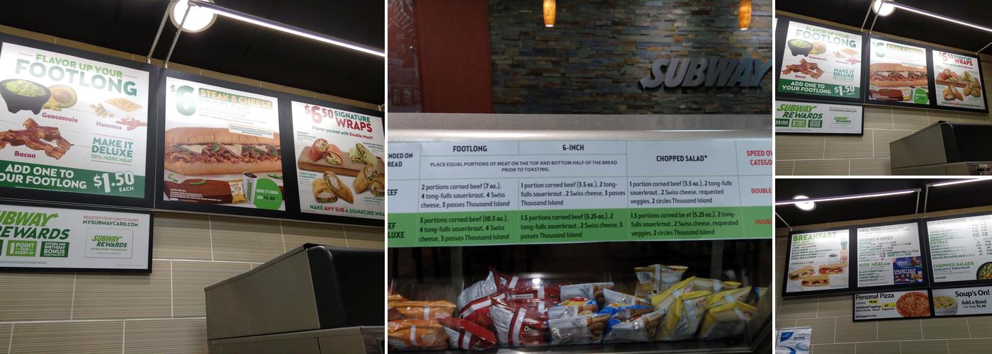 Subway Menu