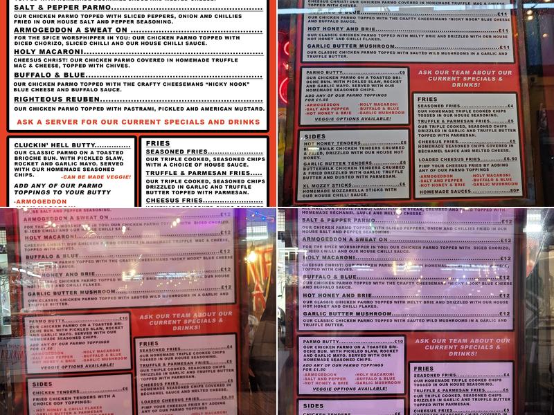 Parmogeddon Menu