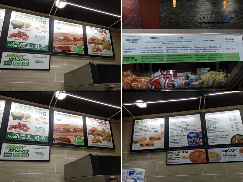 Subway Menu