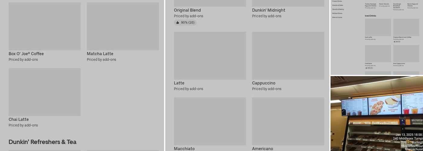 Dunkin' Menu