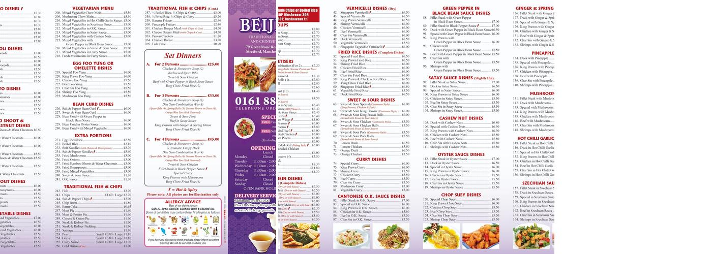 Bei Jing Takeaway Menu