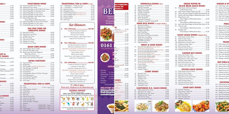 Bei Jing Takeaway Menu