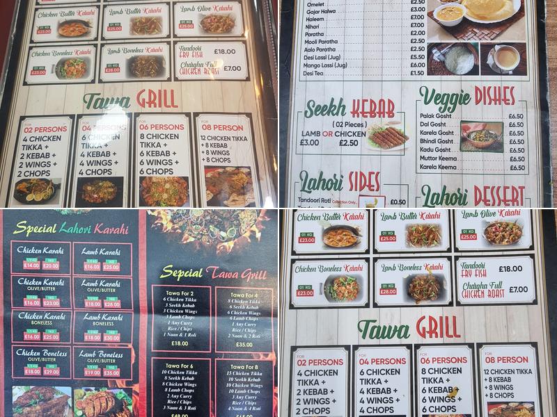 Lahori Nazara pakistani restaurant Menu