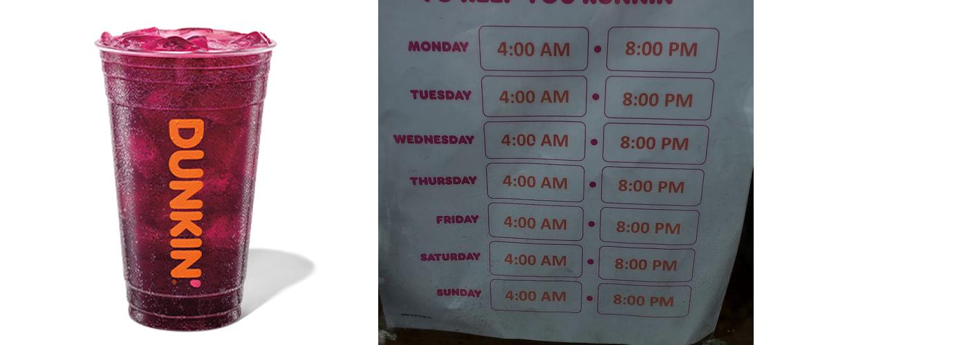 Dunkin' Menu